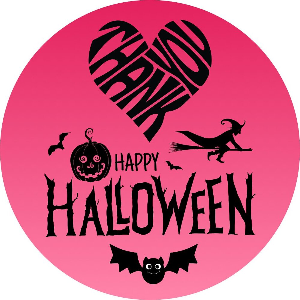 100 Thank You Stickers Halloween